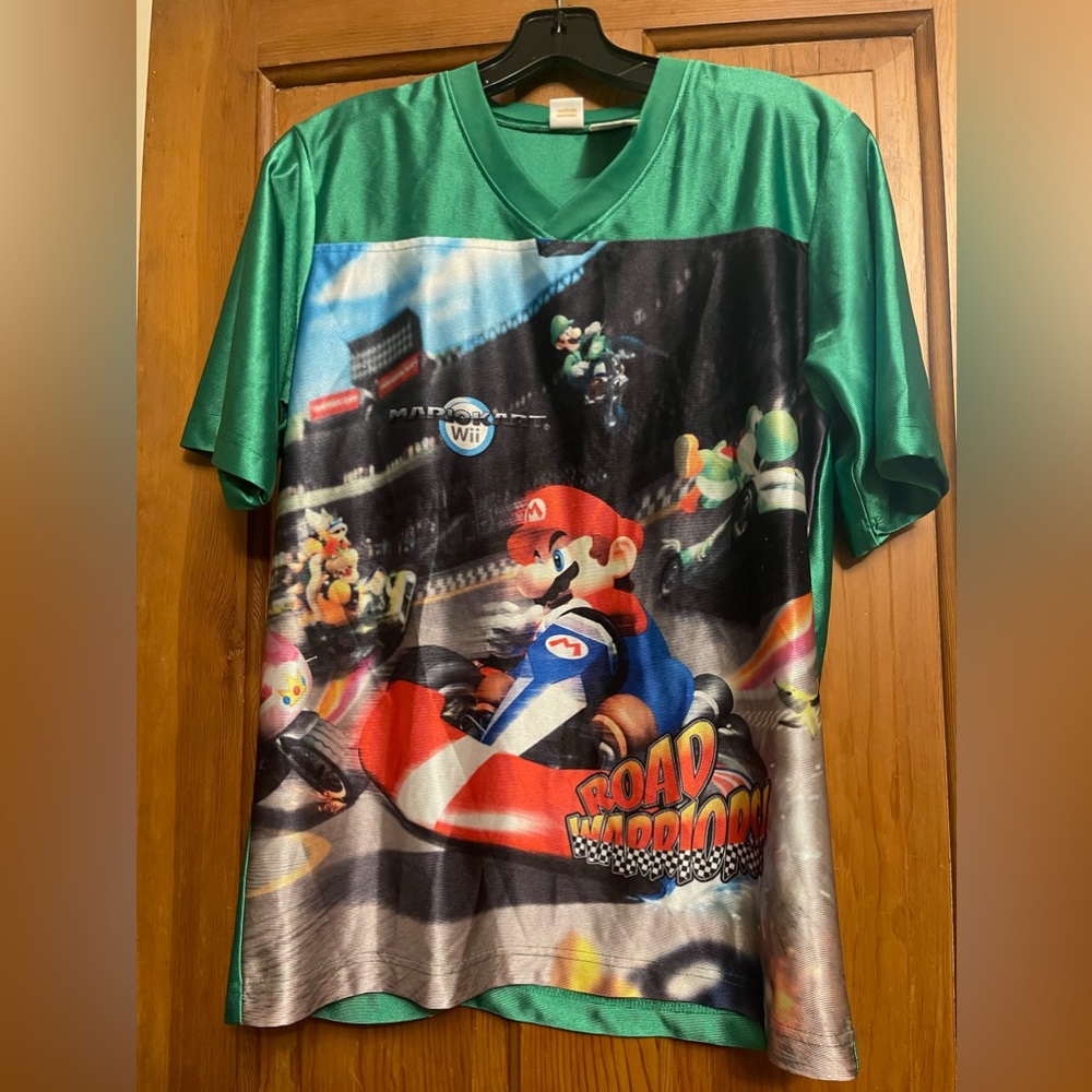 Nintendo Official Mario Kart Wii 2008 “Road Warriors” T-Shirt Boys Sz XL (14/16)